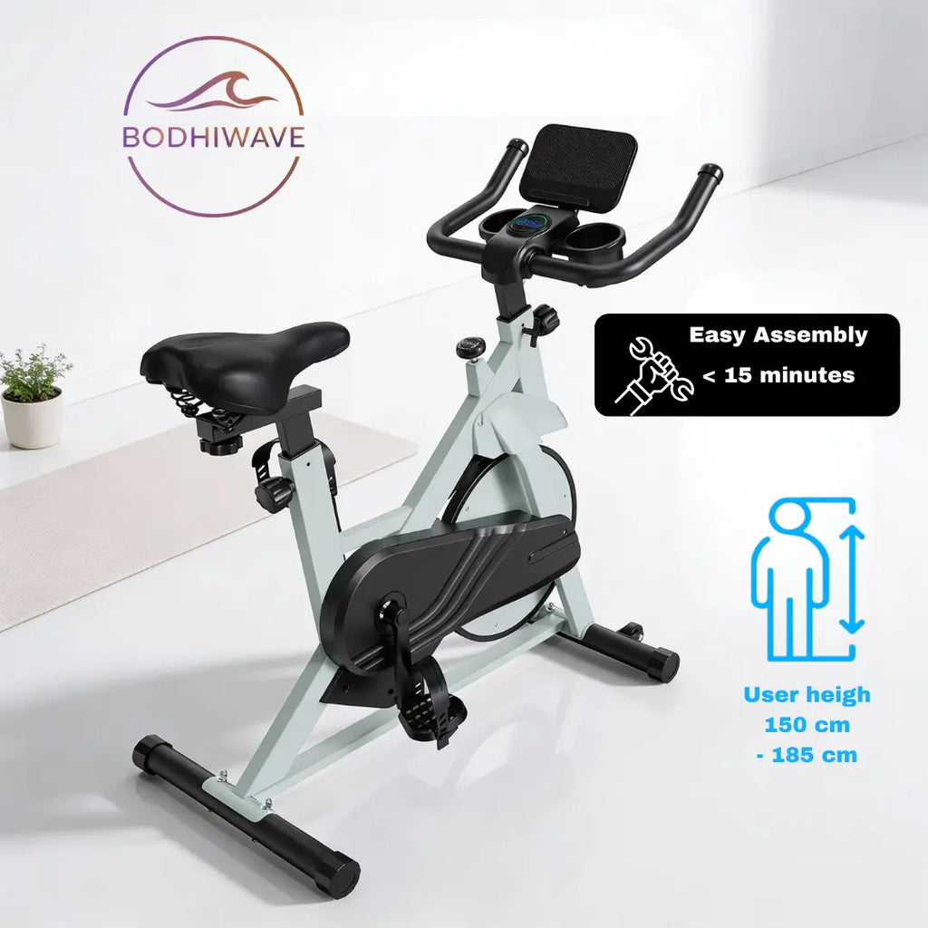 Exercise Bike with Electronic Magnetic Resistance – Quiet Indoor Home Bike | Bodhiwave