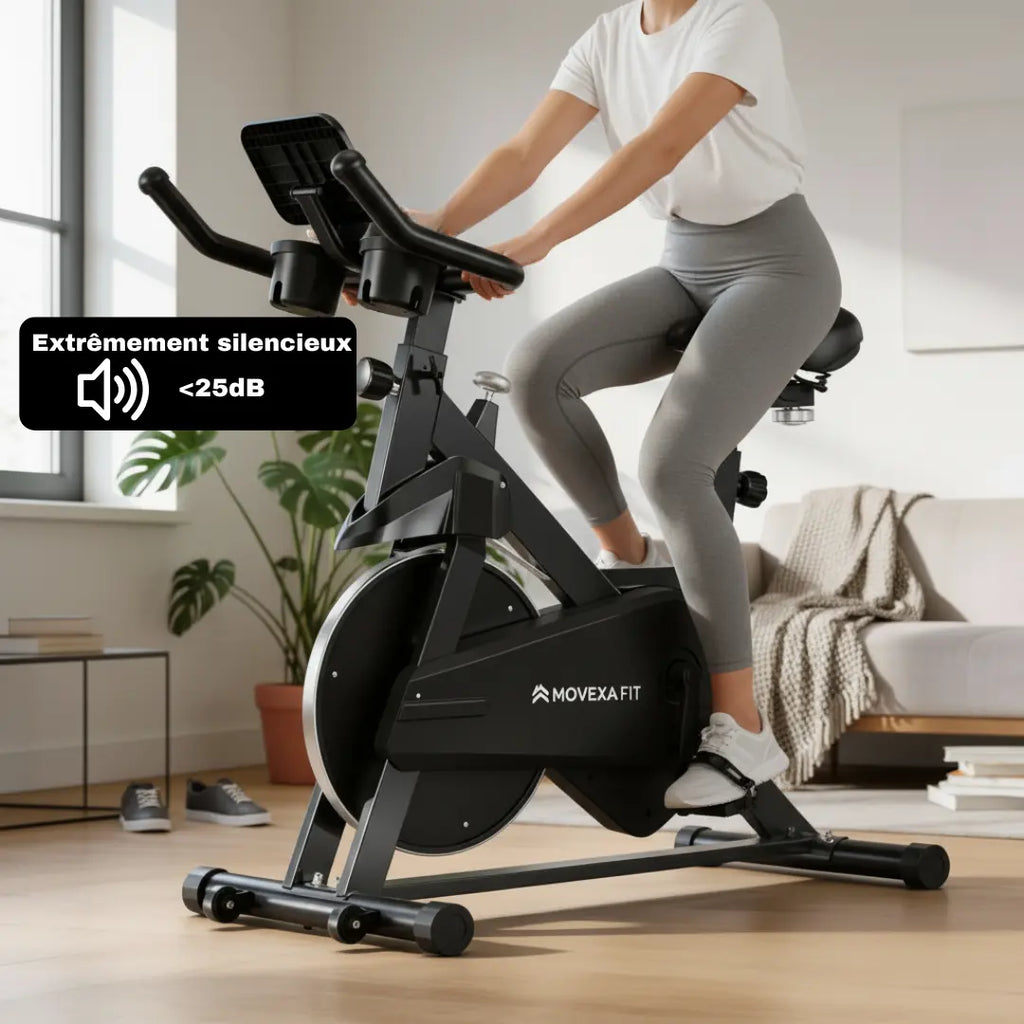 Vélo d’appartement silencieux – Sport à la maison | Movexa Fit