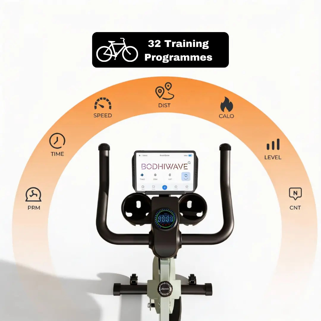 Exercise Bike with Electronic Magnetic Resistance – Quiet Indoor Home Bike | Bodhiwave